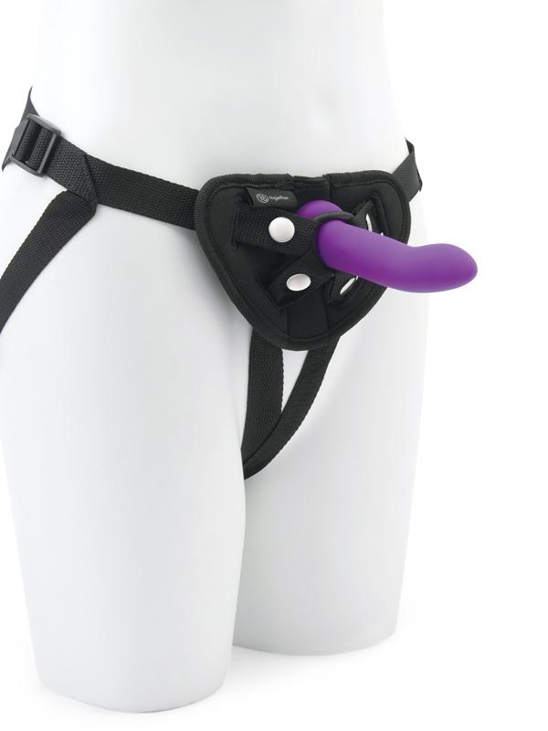 Duo 2Pc 5.in. and  7.75 in. Silicone Dildo & Harness Set Together