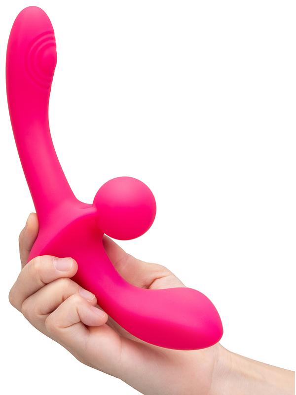 Double Tap Double-Ended Vibrating Strapless Strap-On Together