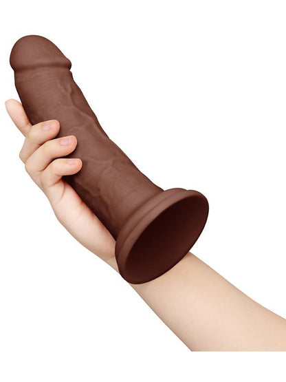 Together Tones 8.5 in. Realistic Dildo - Dark Together