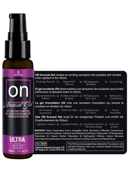 On ULTRA Arousal Gel 1 fl oz. (29ml) Bottle Sensuva
