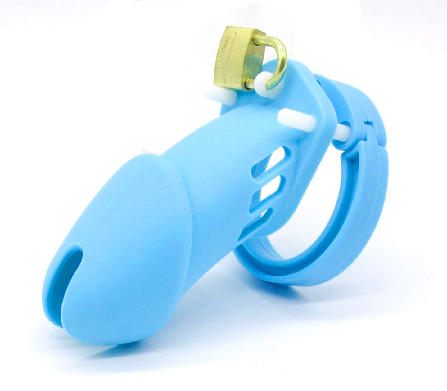 Lil Cockcage 009 Silicone Cock Cages W/ Interchangeable Rings Blue Long - Club X