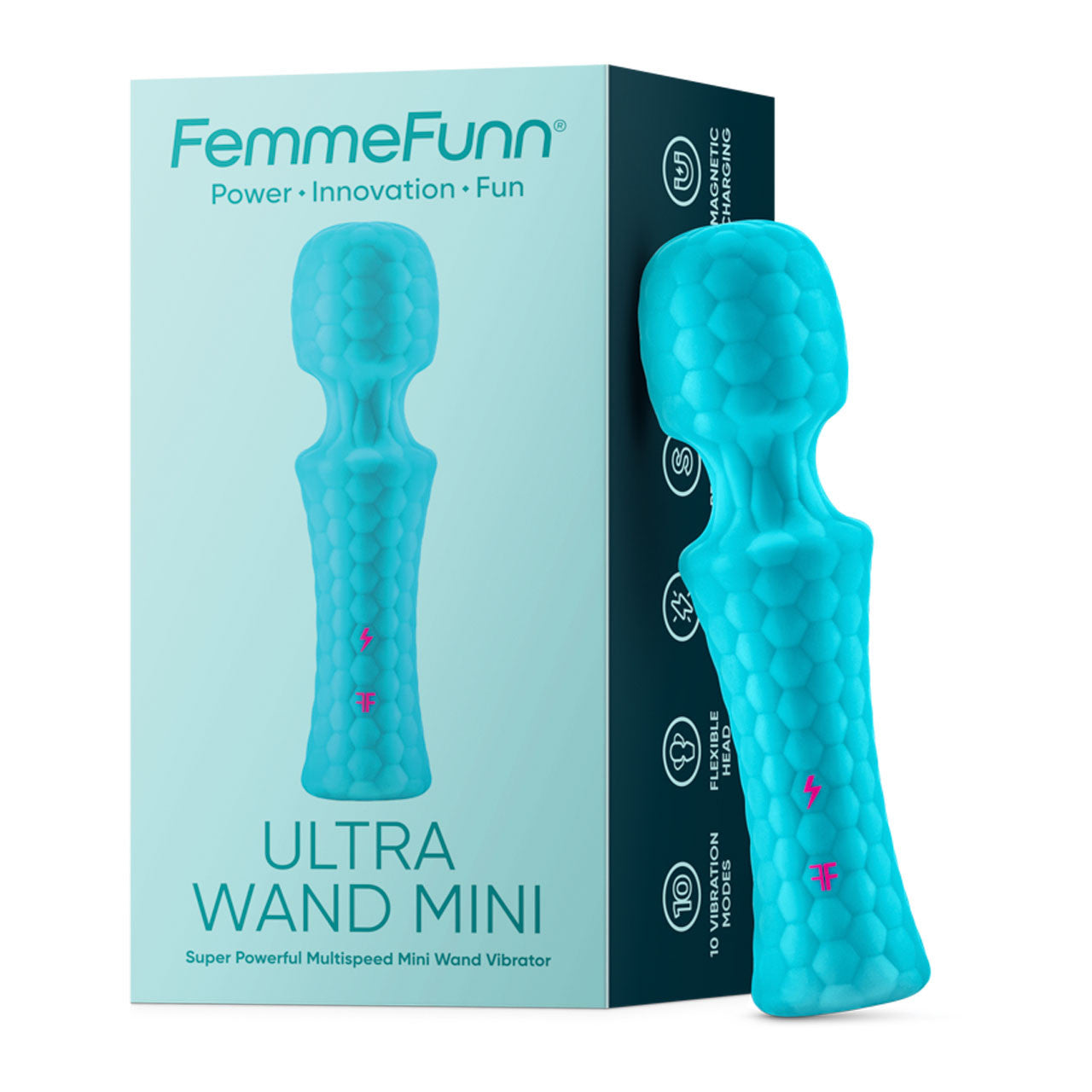 Femme Fun Ultra Wand Mini Vibrator Turquoise - Club X