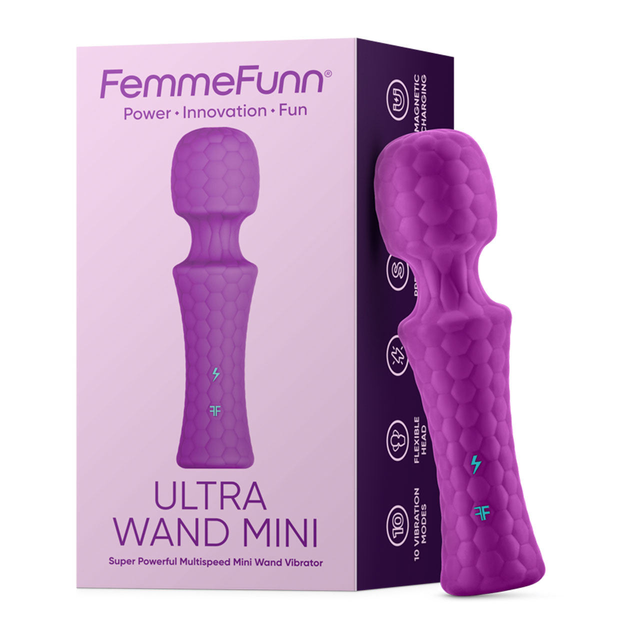 Femme Fun Ultra Wand Mini Vibrator Purple - Club X
