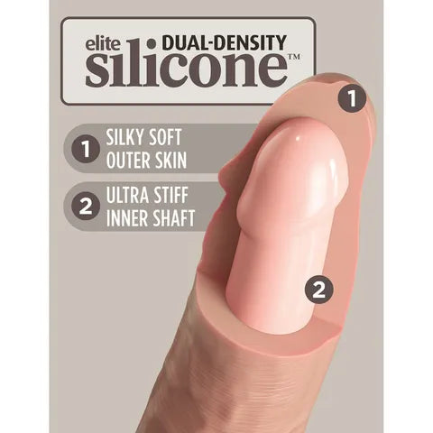 King Cock Elite 6'' Dual Density Cock - Flesh 15.2 cm Dong  - Club X