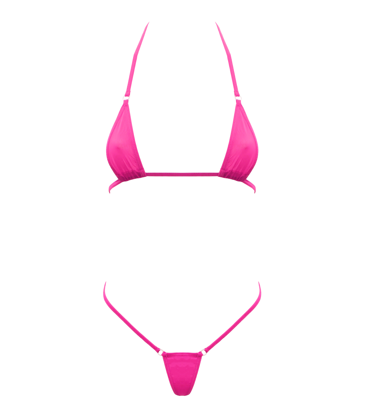 Bik002 Spandex Fabric Micro Bikini Hot Pink - Club X