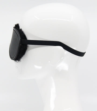 Bli004 Sheepskin Lined Blindfold  - Club X