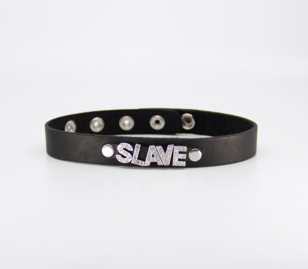 COL010B Diamanté Word Collar Club X