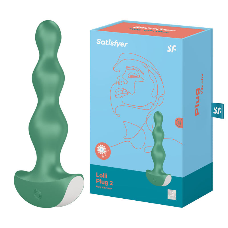 Satisfyer Lolli-Plug 2 - Green Vibrating Anal Beads Satisfyer