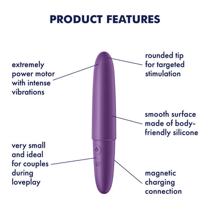 Satisfyer Ultra Power Bullet 6 - Purple USB Rechargeable Bullet Satisfyer