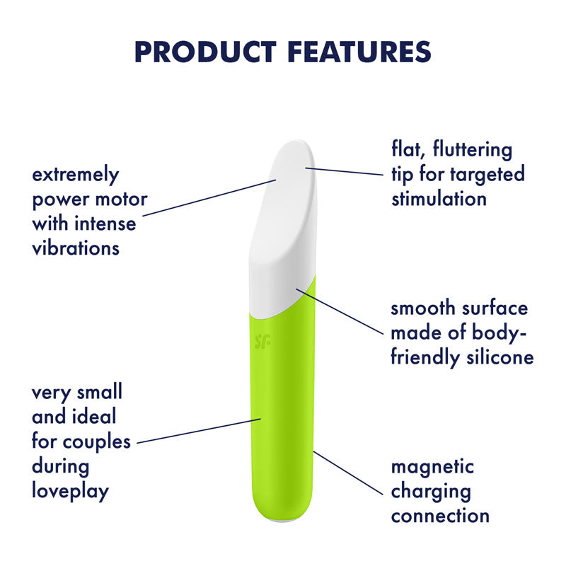 Satisfyer Ultra Power Bullet 7 - Green USB Rechargeable Bullet Satisfyer