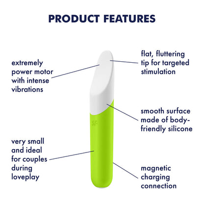 Satisfyer Ultra Power Bullet 7 - Green USB Rechargeable Bullet Satisfyer