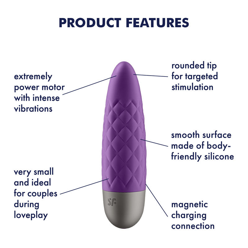 Satisfyer Ultra Power Bullet 5 - Purple USB Rechargeable Bullet Satisfyer