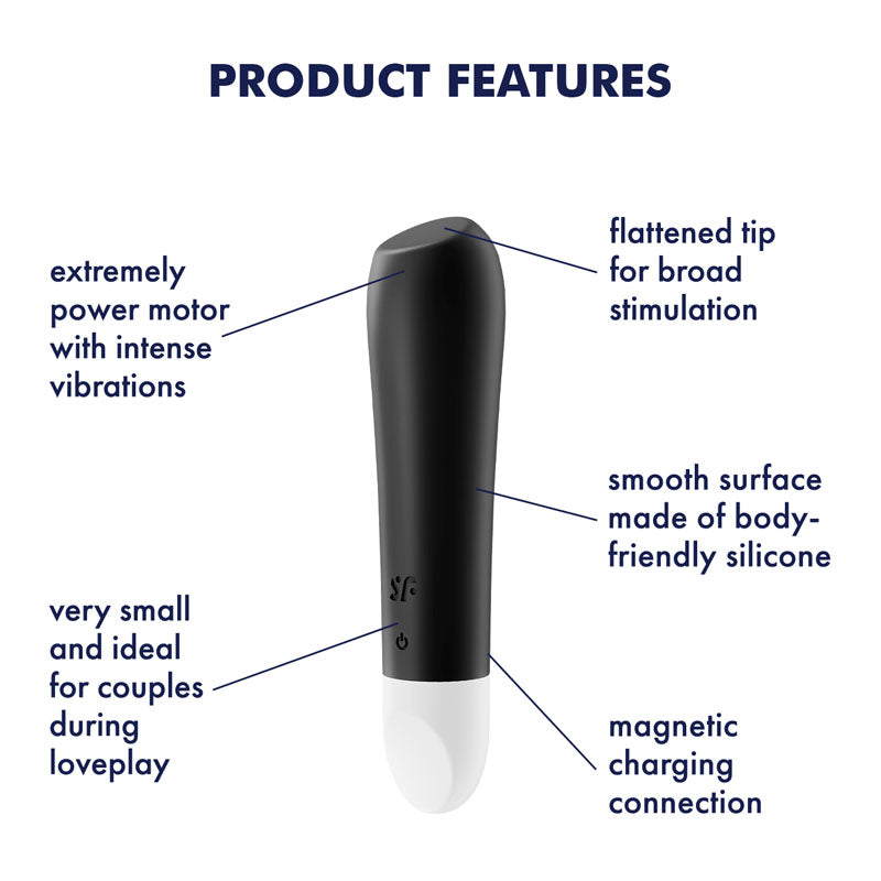 Satisfyer Ultra Power Bullet 2 - Black USB Rechargeable Bullet Satisfyer