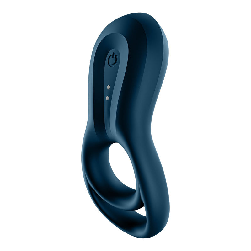 Satisfyer Epic Duo - Navy Blue USB Rechargeable Cock & Balls Ring with App Control Satisfyer