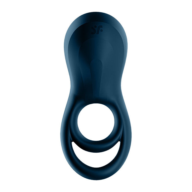 Satisfyer Epic Duo - Navy Blue USB Rechargeable Cock & Balls Ring with App Control Satisfyer
