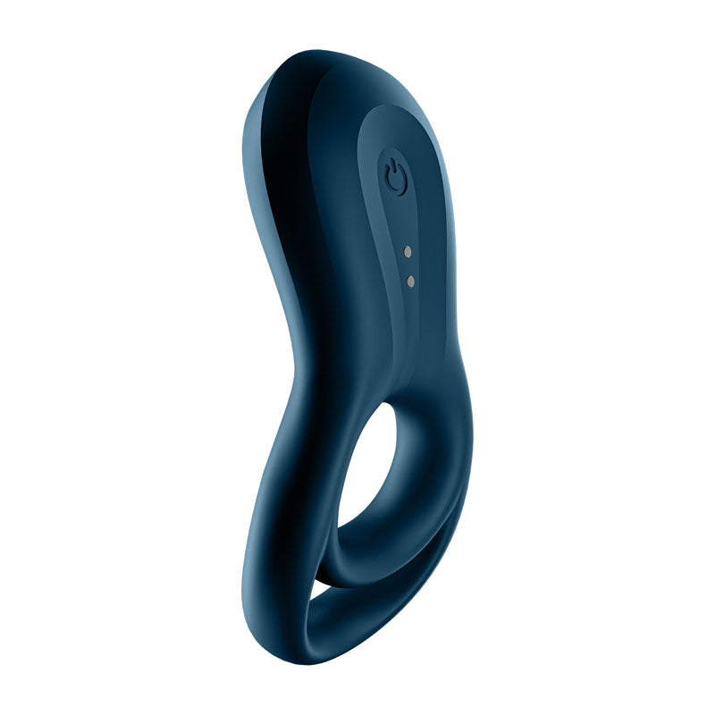Satisfyer Epic Duo - Navy Blue USB Rechargeable Cock & Balls Ring with App Control Satisfyer