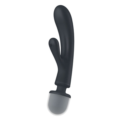 Satisfyer Triple Lover - Grey USB Rechargeable Rabbit Vibrator and Massage Wand Satisfyer