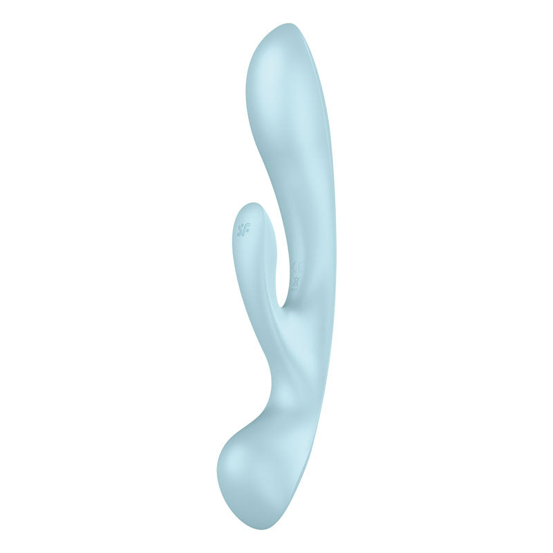 Satisfyer Triple Oh - Light Blue USB Rechargeable Rabbit Vibrator Satisfyer