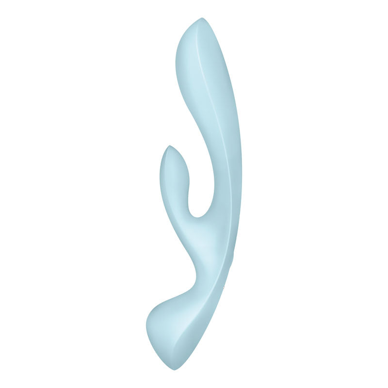 Satisfyer Triple Oh - Light Blue USB Rechargeable Rabbit Vibrator Satisfyer