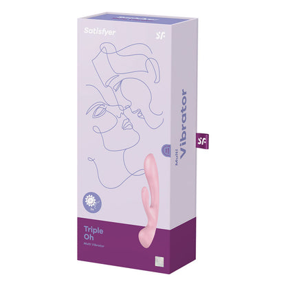 Satisfyer Triple Oh - Pink USB Rechargeable Rabbit Vibrator Satisfyer