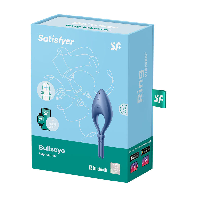 Satisfyer Bullseye - Blue - Blue Vibrating Adjustable Lasso Cock Ring Satisfyer