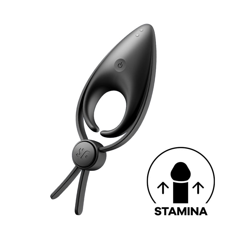 Satisfyer Sniper - Black - Black Vibrating Adjustable Lasso Cock Ring Satisfyer
