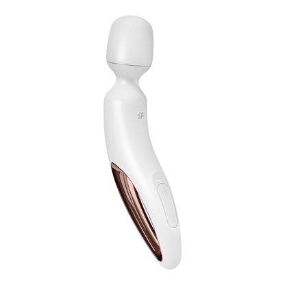 Satisfyer Wand-erland - White - White/Rose Gold USB Rechargeable Massage Wand Satisfyer