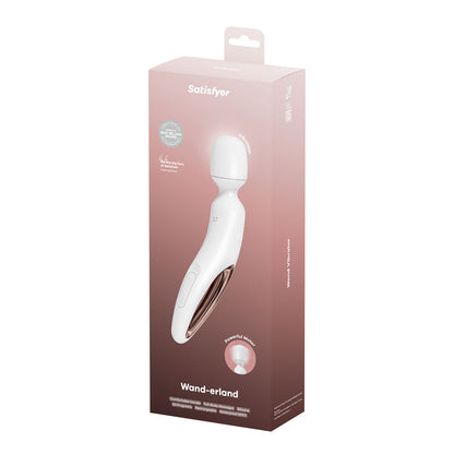 Satisfyer Wand-erland - White - White/Rose Gold USB Rechargeable Massage Wand Satisfyer