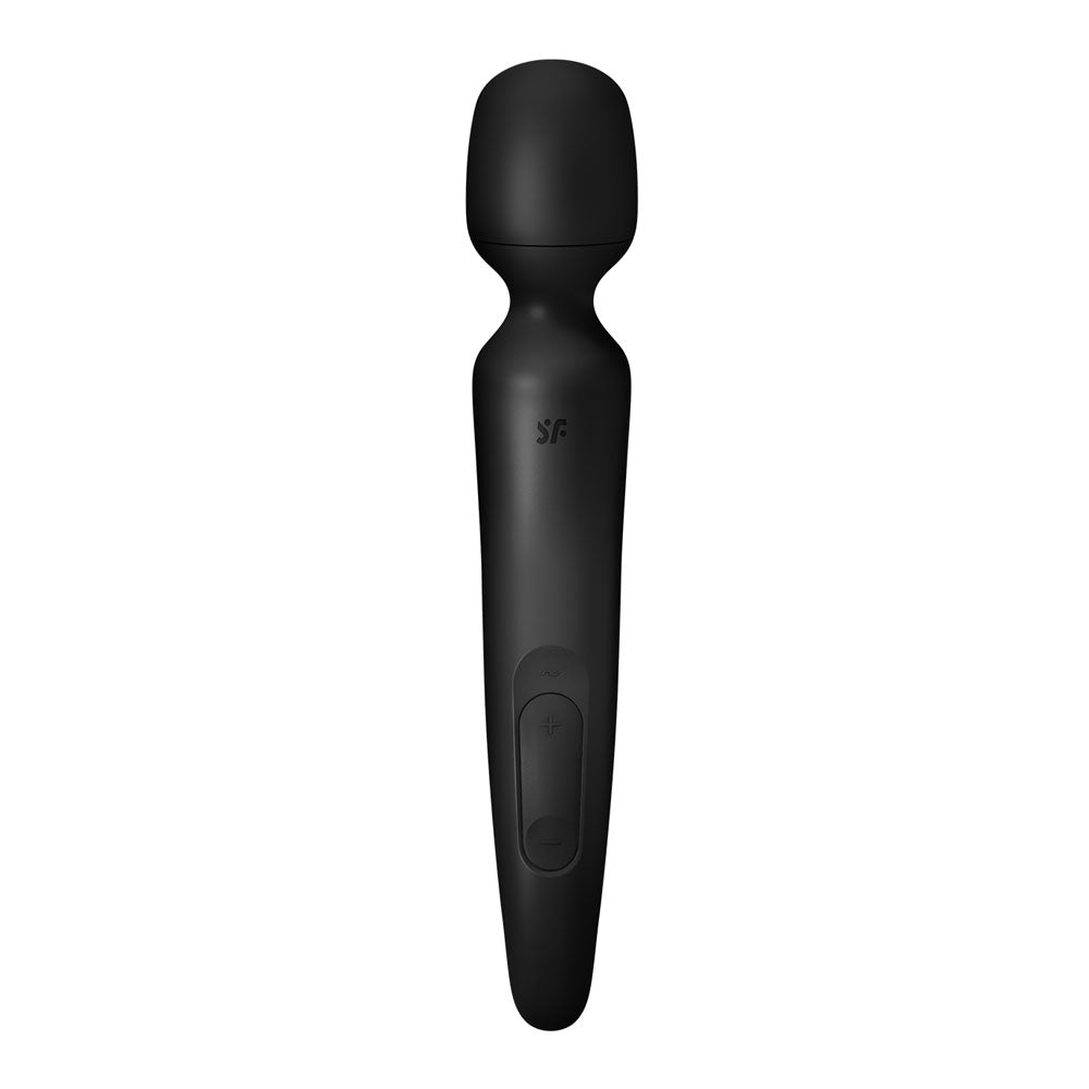 Satisfyer Wand-erland - Black - Black/Rose Gold USB Rechargeable Massage Wand Satisfyer