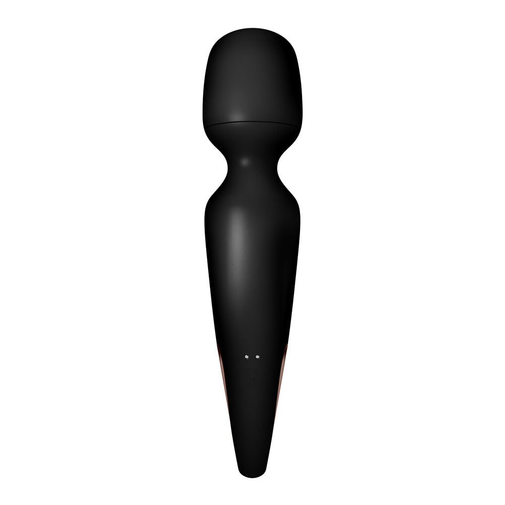 Satisfyer Wand-erland - Black - Black/Rose Gold USB Rechargeable Massage Wand Satisfyer