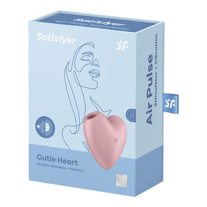 Satisfyer Cutie Heart - Light Pink - Light Pink USB Rechargeable Air Pulsation Stimulator with Vibration Satisfyer