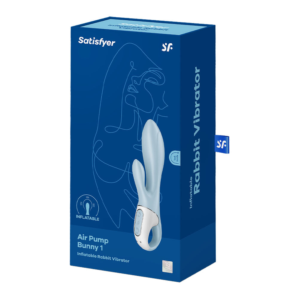 Satisfyer Air Pump Bunny 1 - Blue USB Rechargeable Inflatable Rabbit Vibrator Satisfyer