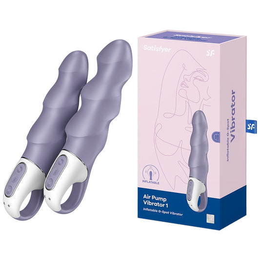 Satisfyer Air Pump Vibrator 1 - Lilac USB Rechargeable Inflatable Vibrator Purple - Club X