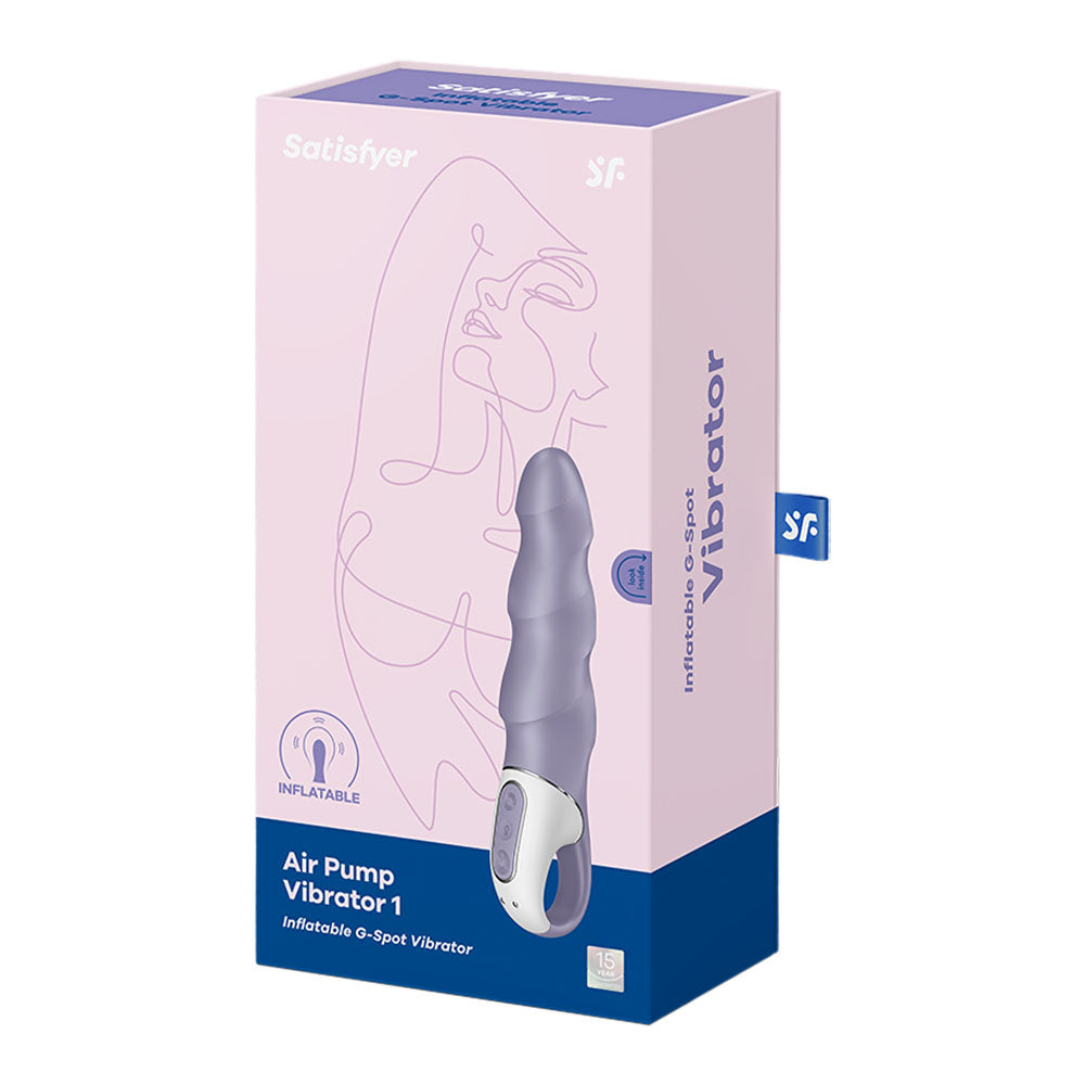 Satisfyer Air Pump Vibrator 1 - Lilac USB Rechargeable Inflatable Vibrator Satisfyer
