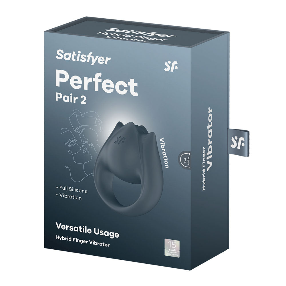 Satisfyer Perfect Pair 2 - Grey USB Rechargeable Vibrating Couples Ring Satisfyer