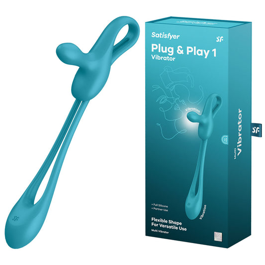 Satisfyer Plug & Play 1 - Blue USB Rechargeable Couples Stimulator Blue - Club X