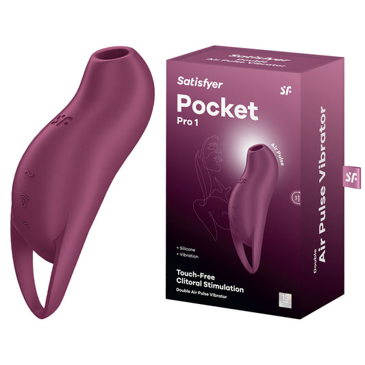 Satisfyer Pocket Pro 1 - Purple - Purple USB Rechargeable Air Pulse Stimulator Purple - Club X