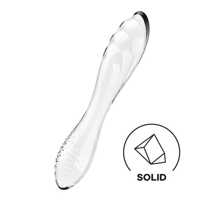 Satisfyer Dazzling Crystal 1 - Clear - Clear Glass Double Ended Dildo Satisfyer