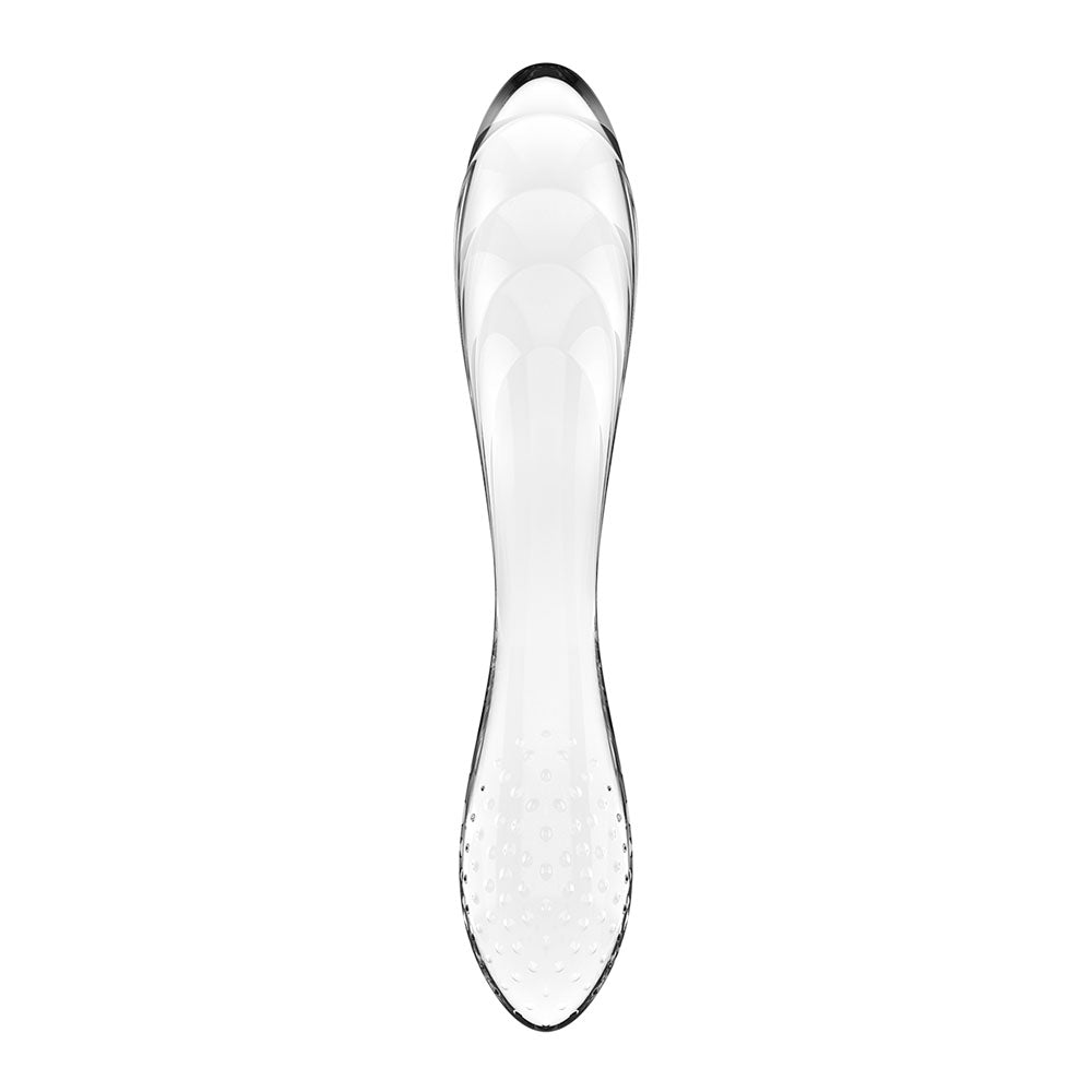 Satisfyer Dazzling Crystal 1 - Clear - Clear Glass Double Ended Dildo Satisfyer