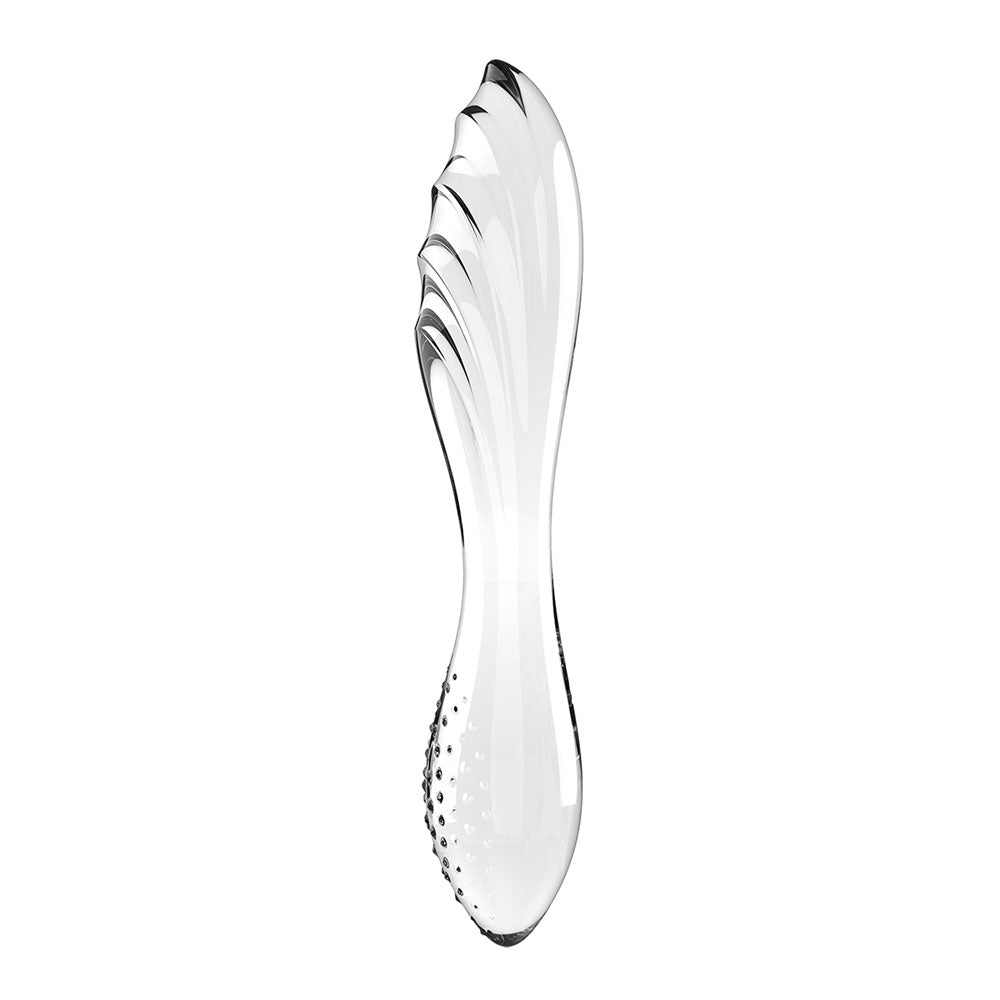 Satisfyer Dazzling Crystal 1 - Clear - Clear Glass Double Ended Dildo Satisfyer