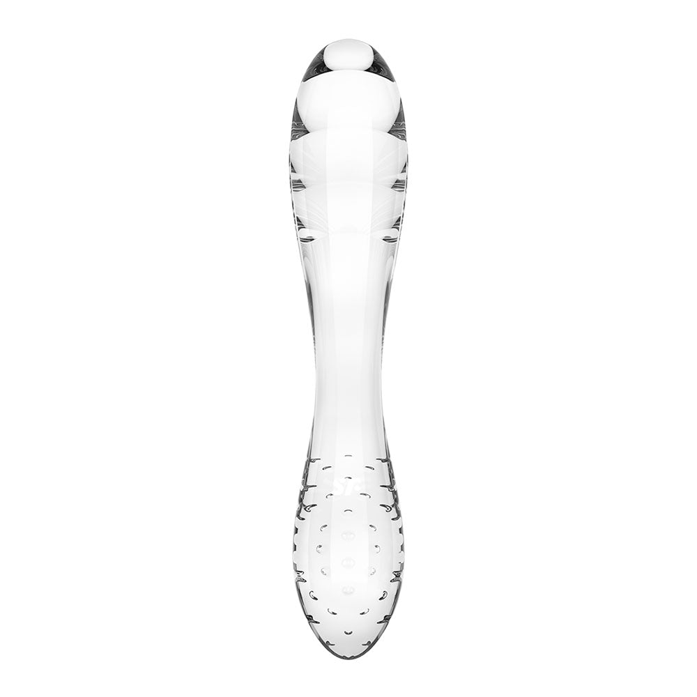 Satisfyer Dazzling Crystal 1 - Clear - Clear Glass Double Ended Dildo Satisfyer