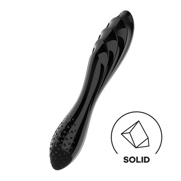 Satisfyer Dazzling Crystal 1 - Black - Black Glass Double Ended Dildo Satisfyer