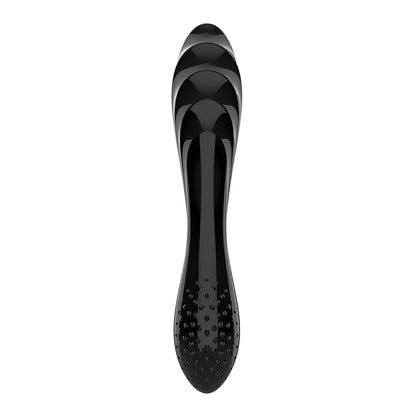 Satisfyer Dazzling Crystal 1 - Black - Black Glass Double Ended Dildo Satisfyer