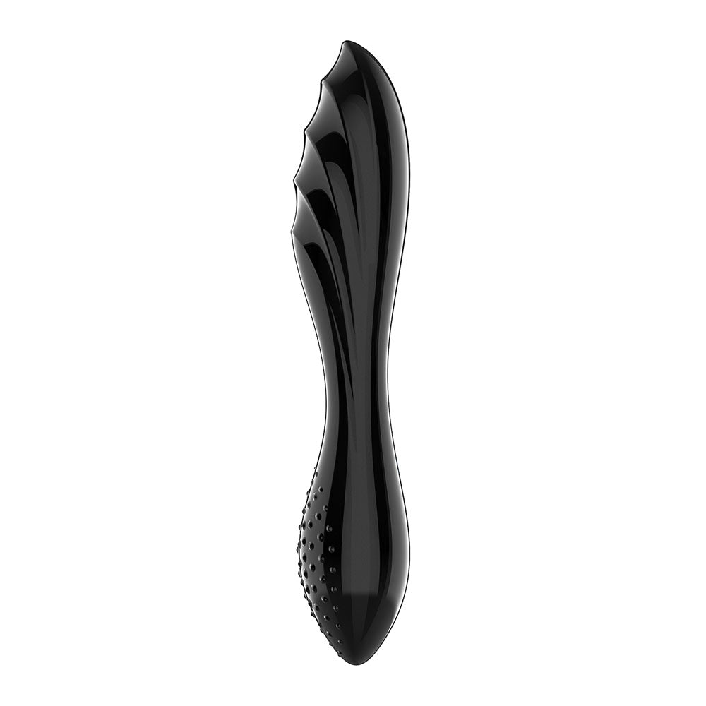 Satisfyer Dazzling Crystal 1 - Black - Black Glass Double Ended Dildo Satisfyer