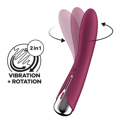 Satisfyer Spinning Vibe 1 - Red - Red 17.8 cm USB Rechargeable Rotating Vibrator Satisfyer
