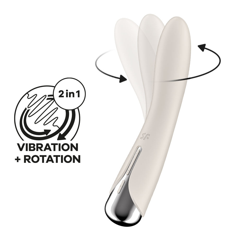 Satisfyer Spinning Vibe 1 - Blue - Blue 17.8 cm USB Rechargeable Rotating Vibrator Satisfyer