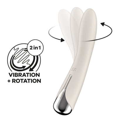 Satisfyer Spinning Vibe 1 - Blue - Blue 17.8 cm USB Rechargeable Rotating Vibrator Satisfyer