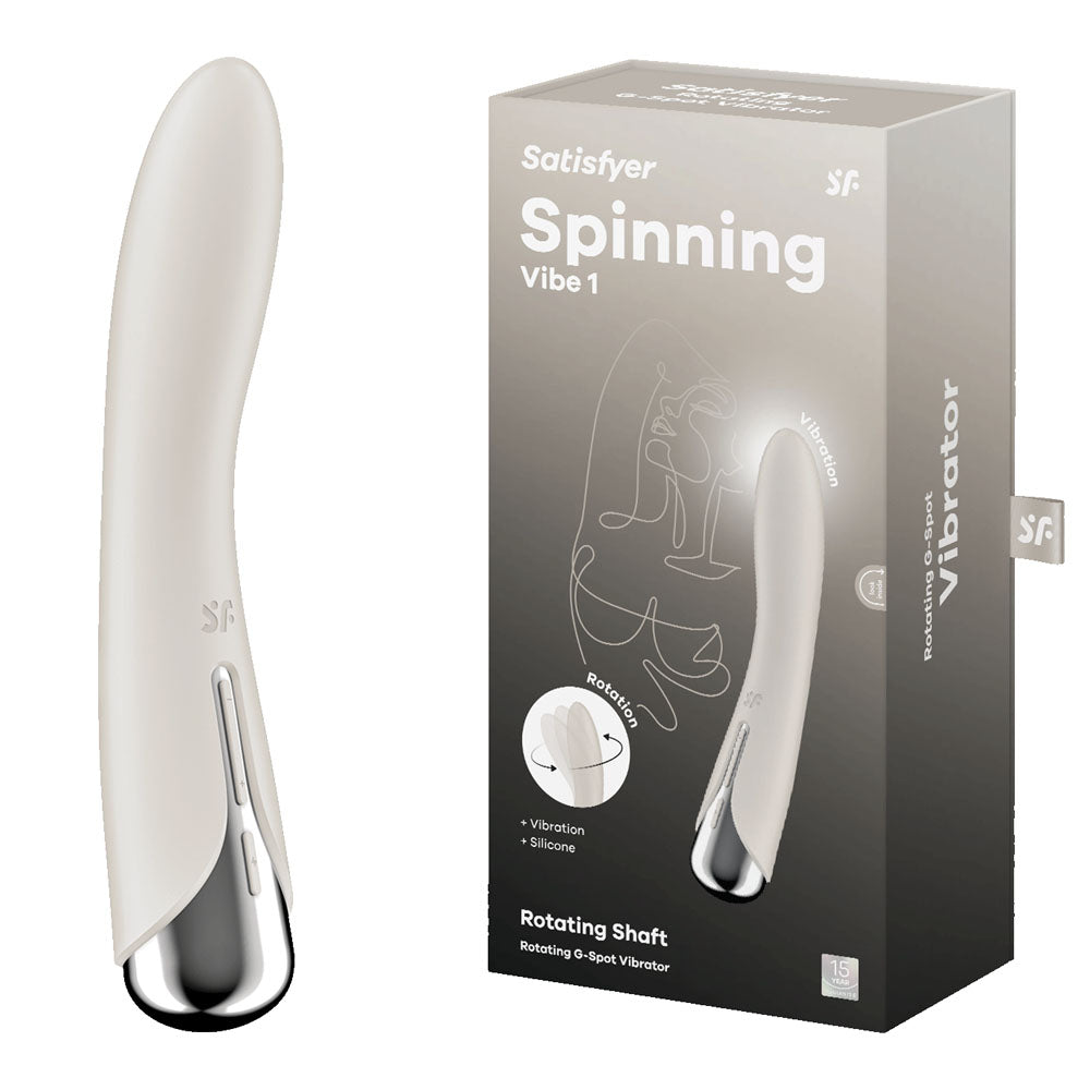 Satisfyer Spinning Vibe 1 - Blue - Blue 17.8 cm USB Rechargeable Rotating Vibrator Satisfyer