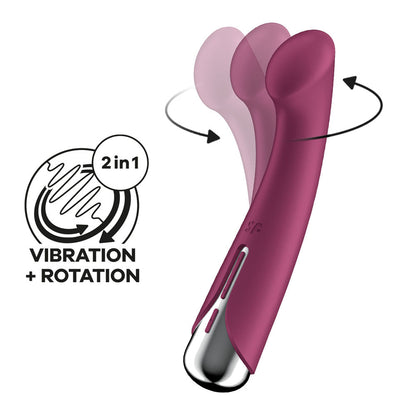 Satisfyer Spinning G-Spot 1 - Red - Red 16.5 cm USB Rechargeable Rotating Vibrator Satisfyer