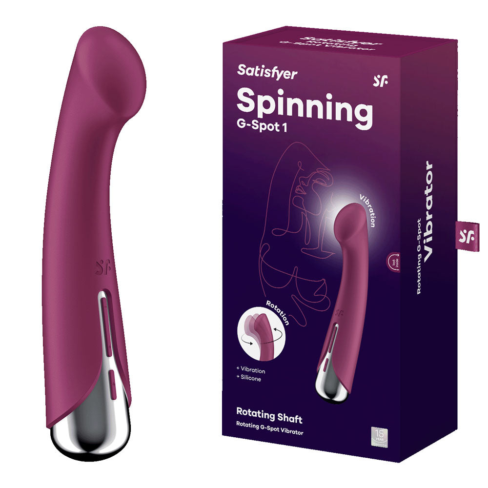 Satisfyer Spinning G-Spot 1 - Red - Red 16.5 cm USB Rechargeable Rotating Vibrator Satisfyer